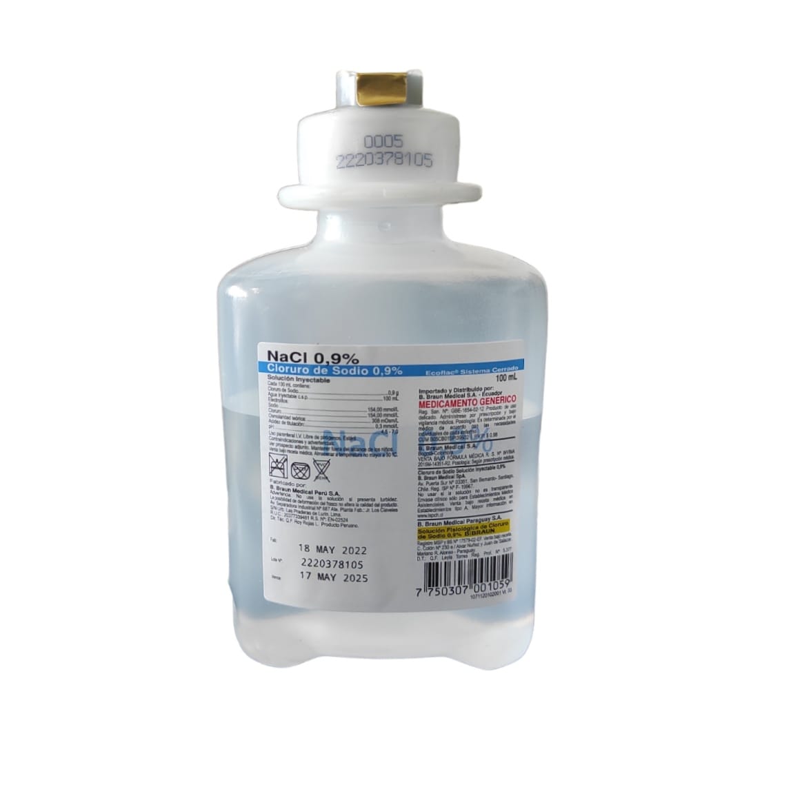 Suero Fisiológico 0,9% 100 ml - Unidad