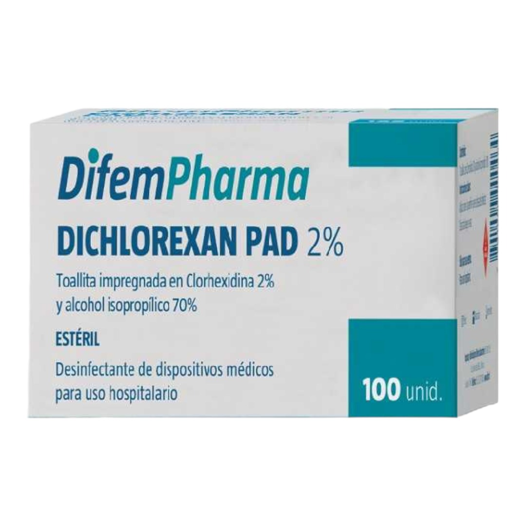 Dichlorexan Pad 2% - 100 unidades - Simmedical