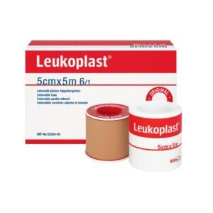 01524-00000 Cinta Adhesiva Beige Leukoplast® 5 cm x 5 m – Caja de 6 unids