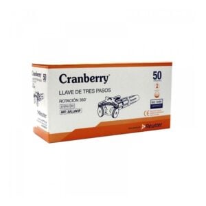 182117 Llave 3 pasos 360º Rotación Estéril Alta resistencia a Lipidos Caja 50 unds