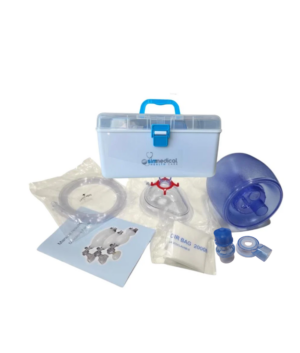 Resucitador Manual Adulto con Caja (Incluye Válvula PEEP)