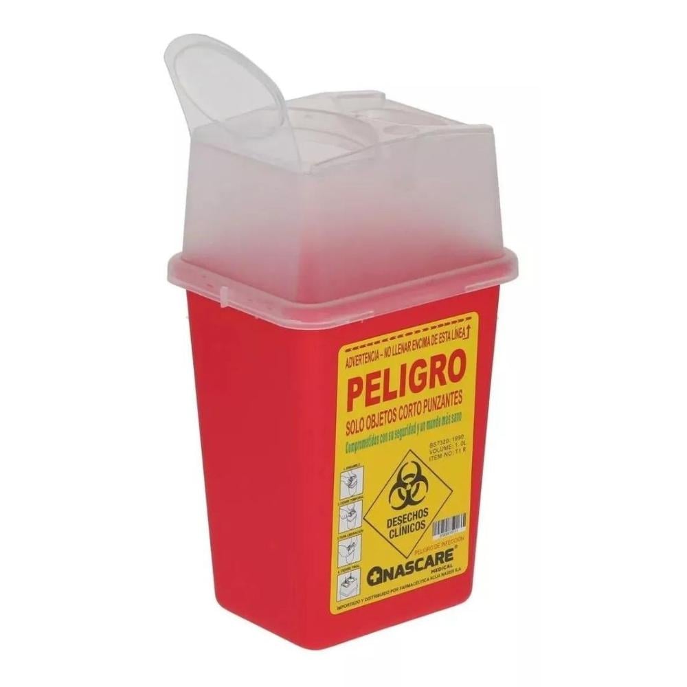 Caja Cortopunzante Rojo - 1 Litro