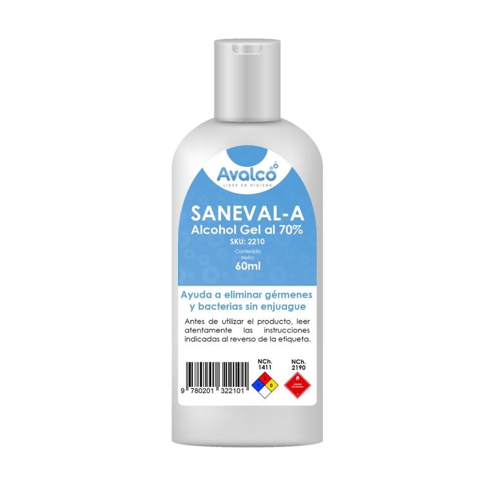 Alcohol Gel Saneval-A al 70% - 60 ml