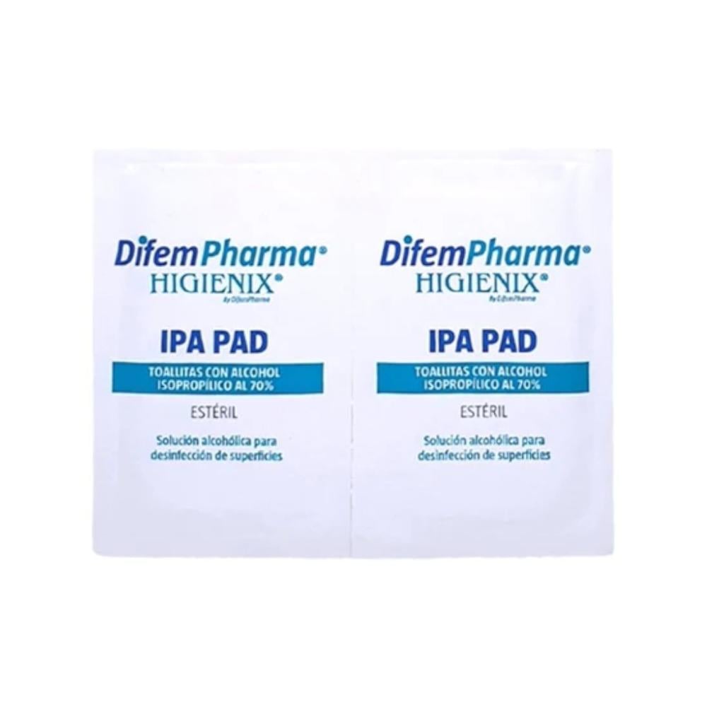 Higienix Alcohol IPA PAD - Caja de 100 unidades - Difem