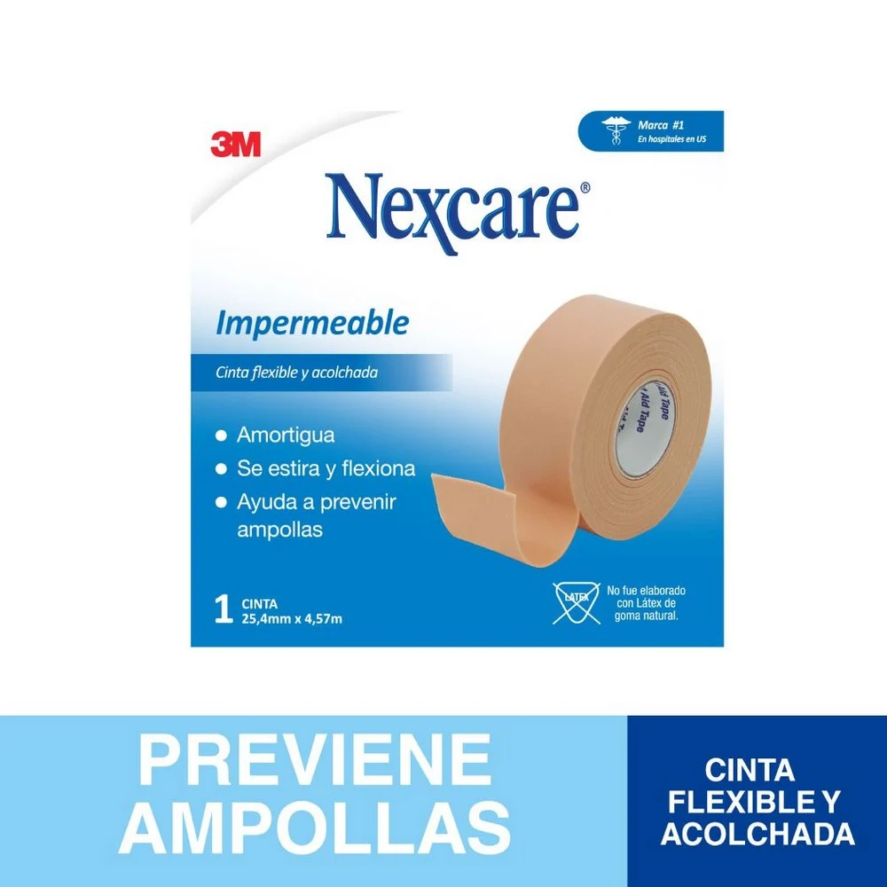 266987-tela-adhesiva-impermeable-cinta-flexible-5-mt Cinta Impermeable 25 mm x 4.5 m Nexcare™