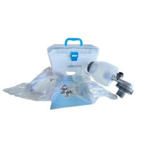 3600031M Resucitador de Silicona Reutilizable Pediátrico con Caja (Autoclavable)