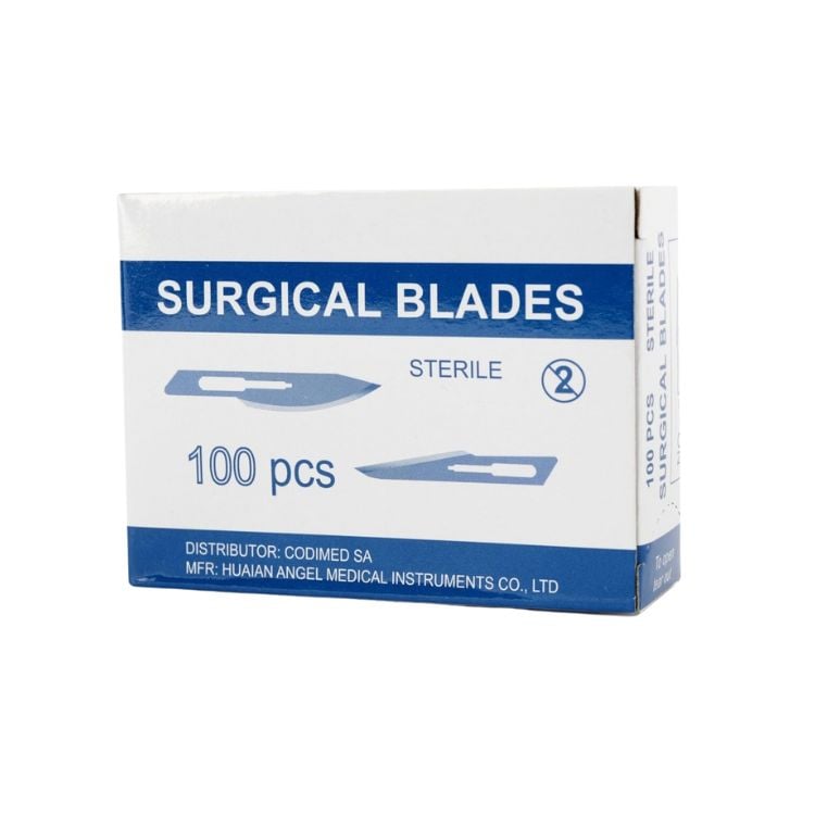 Hoja de Bisturí de Acero Inoxidable - Caja de 100 unidades