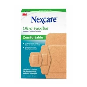70007058582 Banditas Nexcare™ Ultra Flexibles Tamaños Surtidos - Caja de 24 unidades