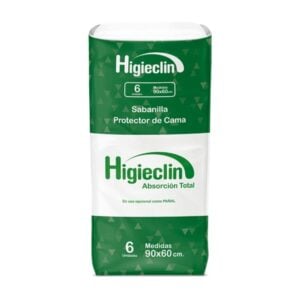 Sabanilla Higieclin Sin Gel 90X60 - 6 Unidades
