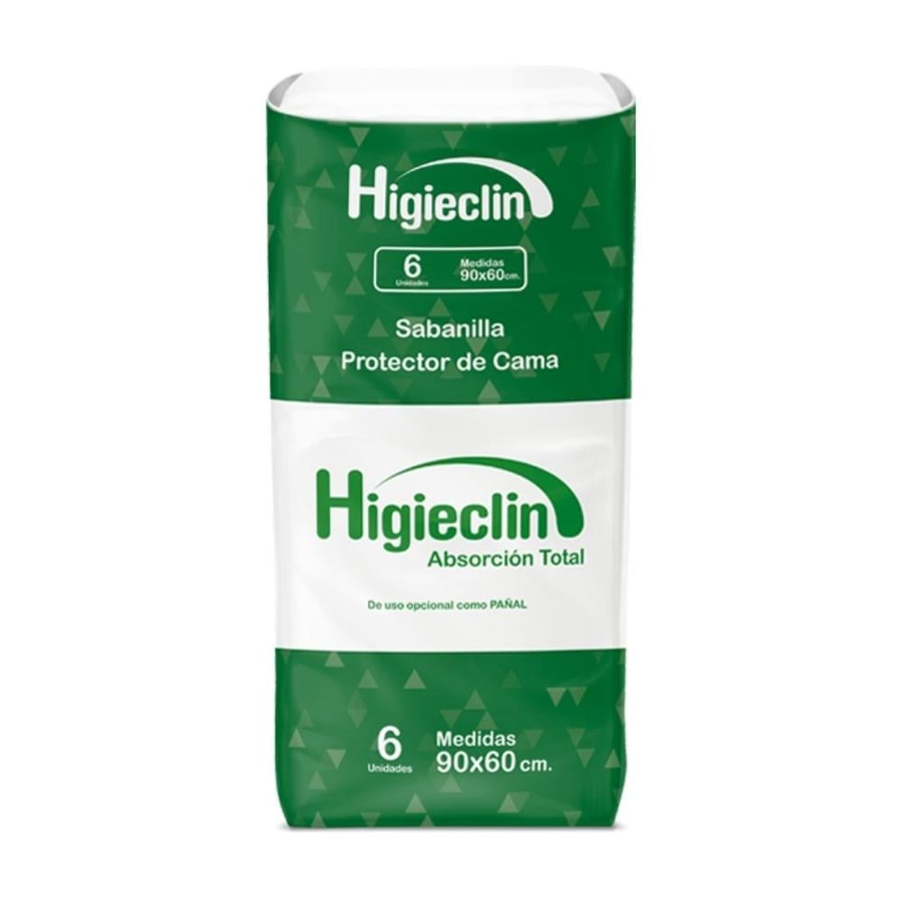 7806519000011 Sabanilla Higieclin Sin Gel 90X60 - 6 Unidades
