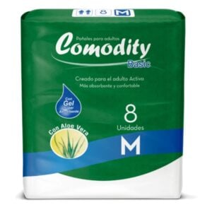 7806519000172 Pañal Adulto Comodity Basic – Talla M – 8 Unidades
