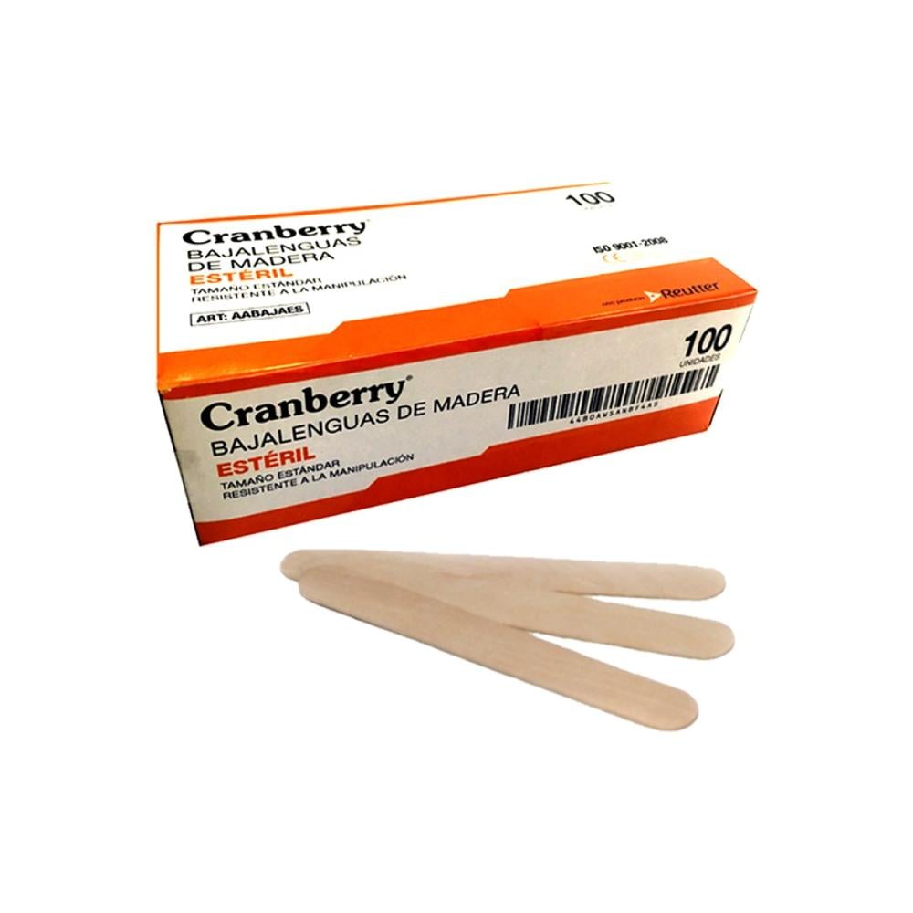 Bajalenguas de madera estéril - 100 unidades