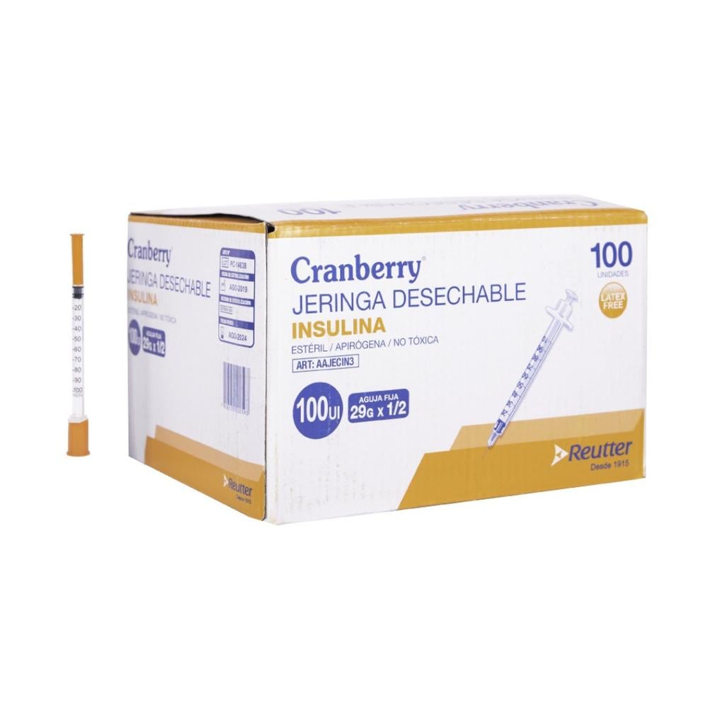 Jeringa Insulina 100UI 29 x 1/2 - Caja de 100 unds