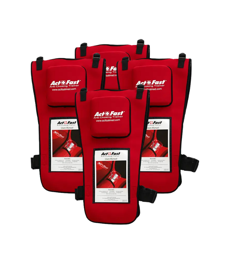 Chaleco Maniobra de Heimlich con Rescate Antiasfixia Adulto Act+Fast - Pack de 4