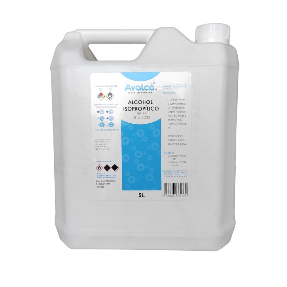 Alcohol Isopropílico 5 Litros 99,9%