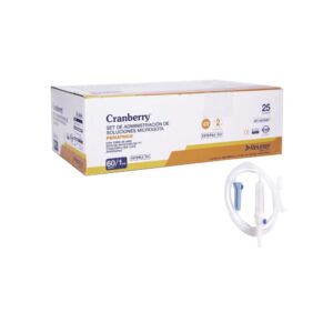 Set de administración soluciones endovenosas con toma aire microgota pediátrico - Caja de 25 unidades