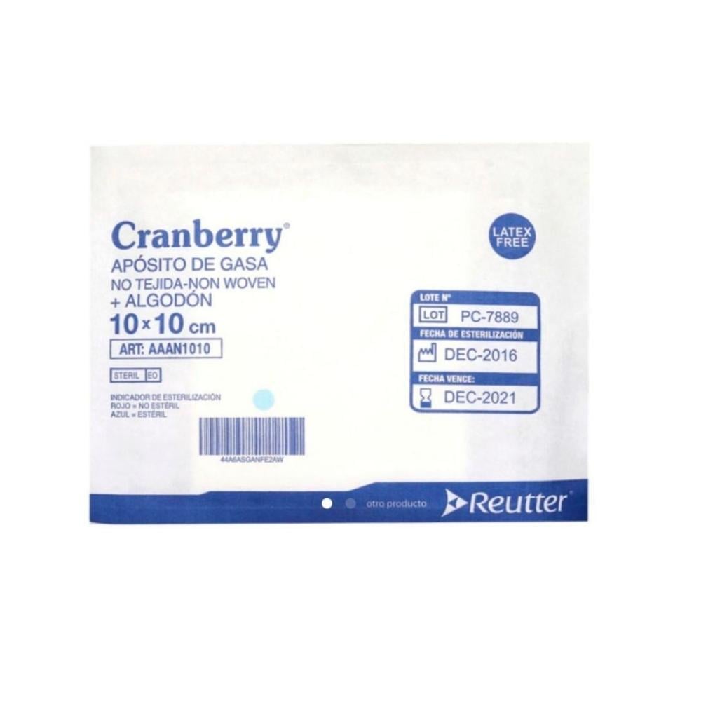 Apósito gasa no tejida - estéril - 10 x 10 cms - Unidad