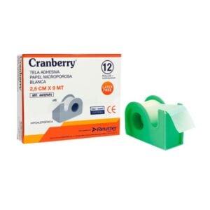 BOLSOMICRO25UNI Tela Adhesiva de papel Microporosa 2.5 cm x 9.1 m unitario – Cranberry