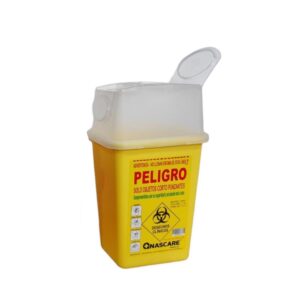 Caja Plástica de Desechos Cortopunzantes 1 Lts
