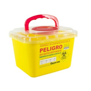 Caja Plástica de Desechos Cortopunzantes 5 Lts