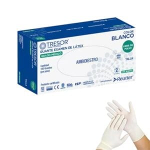GLatex Guante Látex Sin Polvo para examinación - 100 unidades