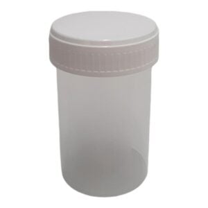 LAB-F004 Frasco muestra de orina 60 ml Estériles Tapa Rosca Blanca - Bolsa 25 unidades