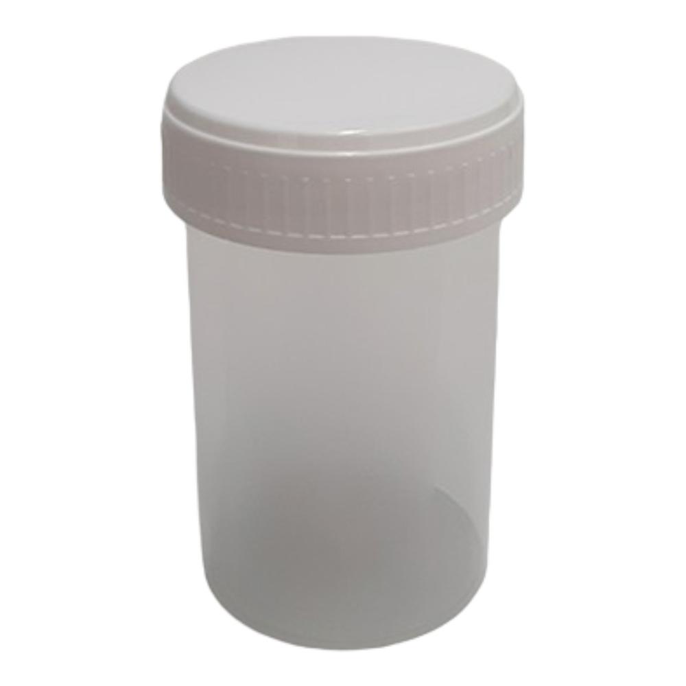 LAB-F004 Frasco muestra de orina 60 ml Estériles Tapa Rosca Blanca - Bolsa 25 unidades