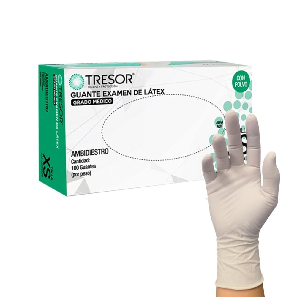 Guante Látex Con Polvo para examinación - 100 unidades
