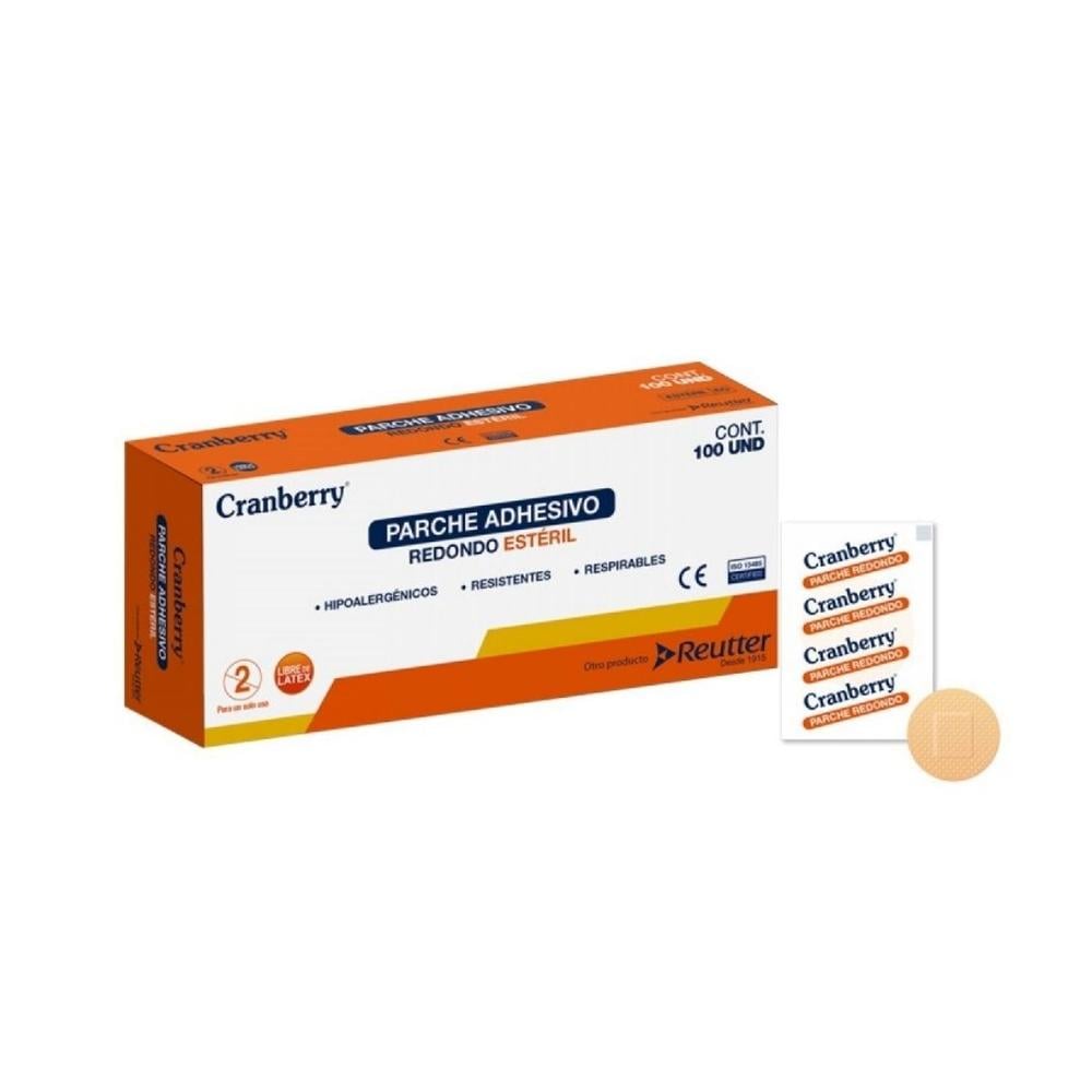 Parche Curita Redondo Estéril - Caja de 100 Unidades