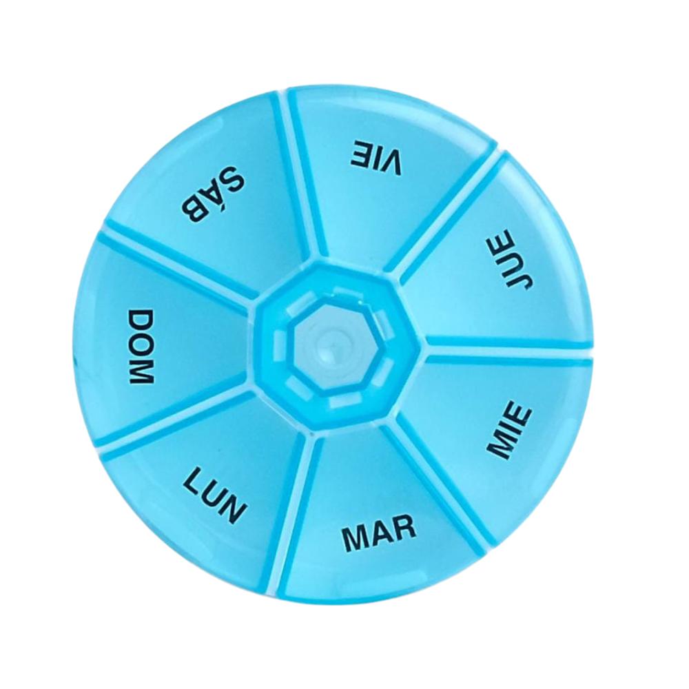 Pastillero Redondo Semanal – 7 Compartimientos