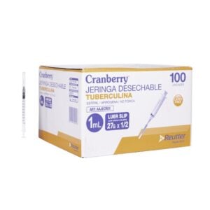 tuberculinas Jeringa Tuberculina con aguja 1ml 27G x 1/2 - Caja 100 unidades