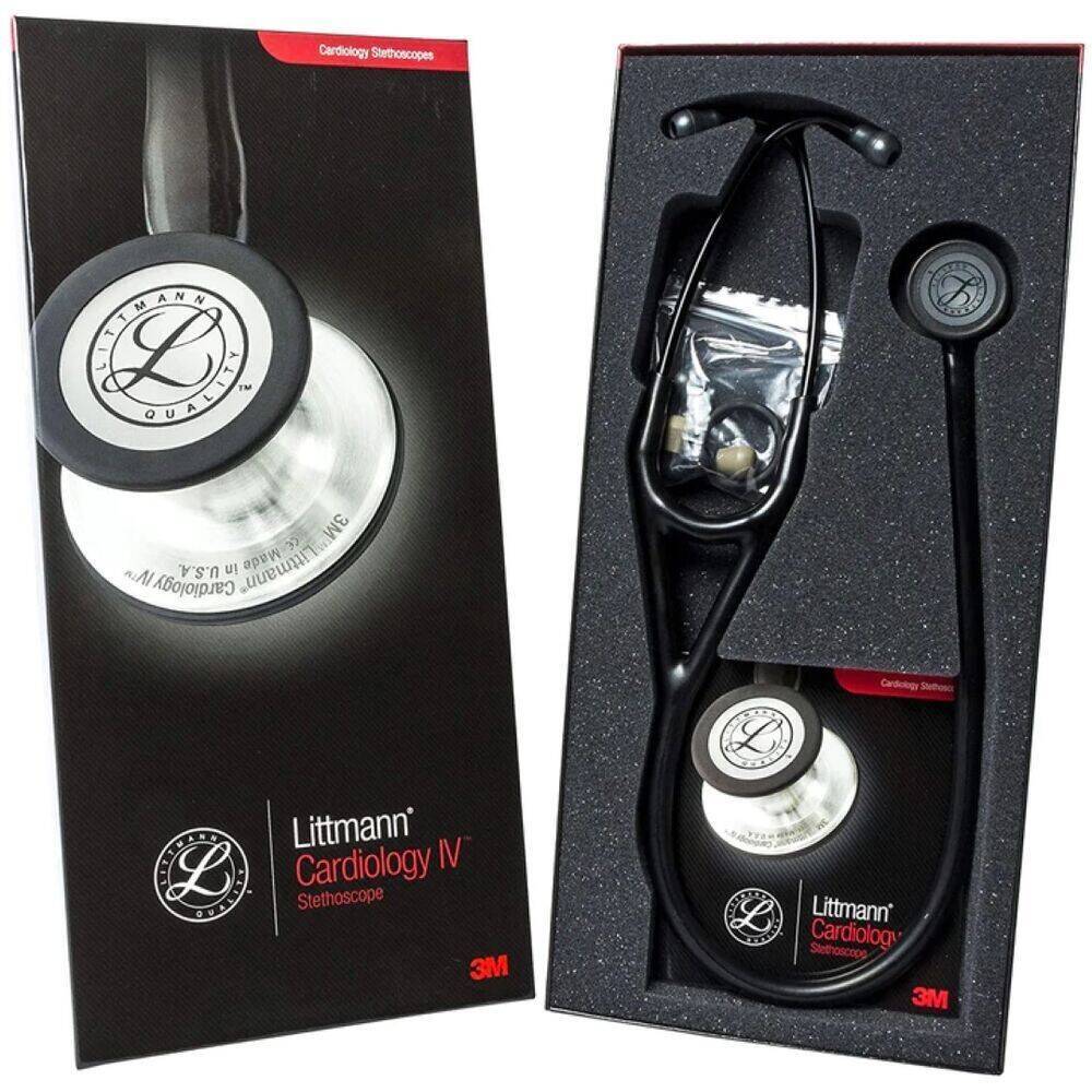 70-2007-8955-3_5 Fonendoscopio Littmann® Cardiology IV Negro 6163 + Estuche