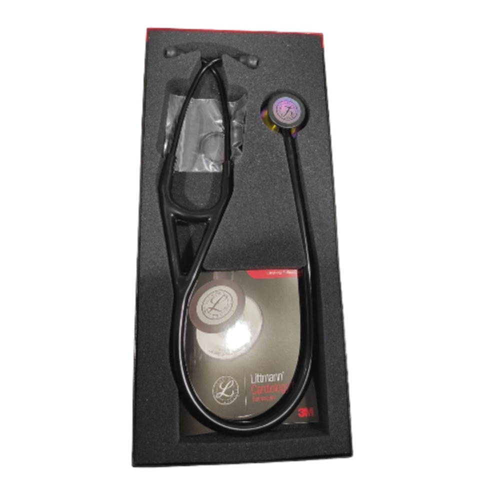 Fonendoscopio Littmann® Cardiology IV Negro Arcoíris 6165 + Estuche
