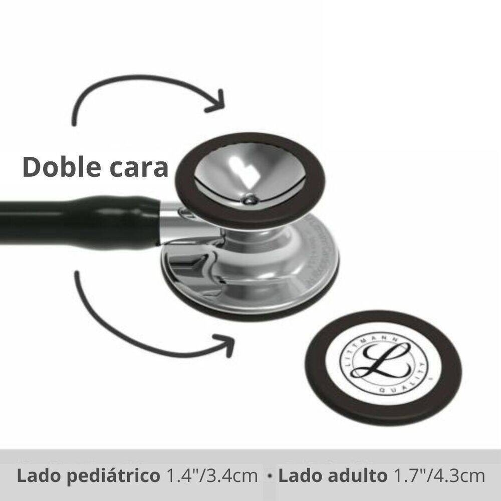 Fonendo Littmann® Cardiology IV Negro Espejo 6177 + Estuche