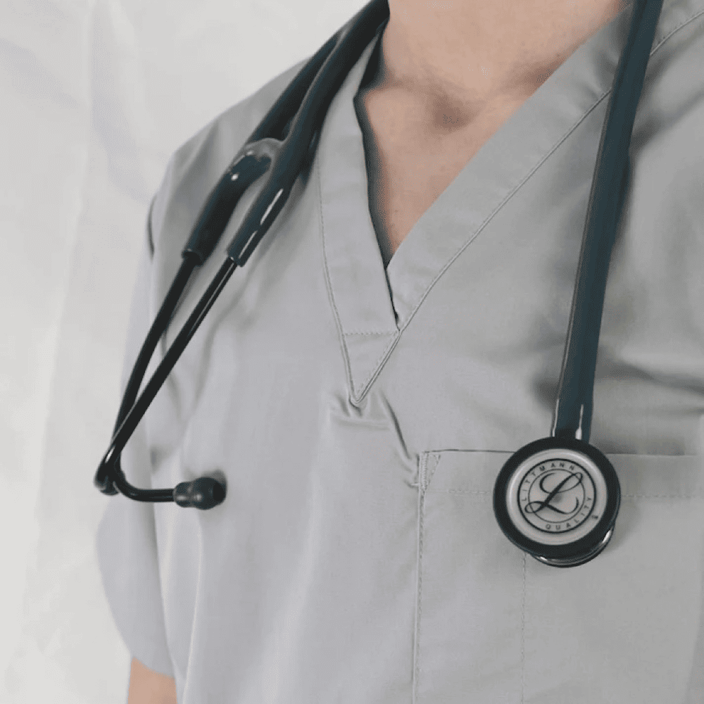 70-2011-7353-4_2 Fonendoscopio Littmann® Cardiology IV Azul Caribe Champaña 6190 + Estuche