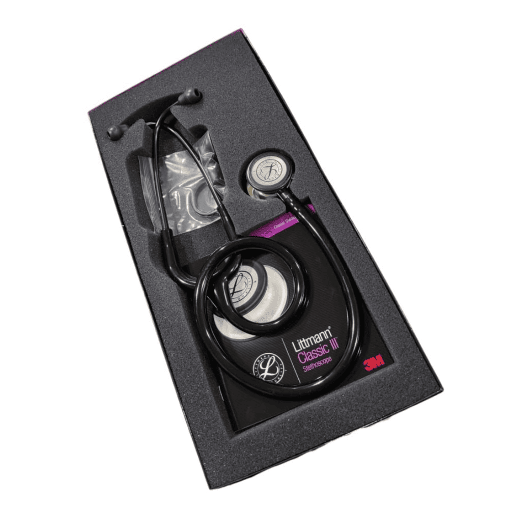 Fonendoscopio Littmann® Classic III™ Negro Champaña  5861 + Estuche