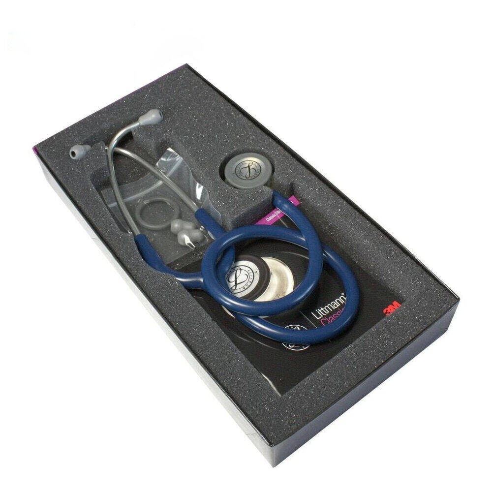 70-2011-7360-9_5 Fonendoscopio Littmann® Classic III Azul Marino Espejo 5863 + Estuche