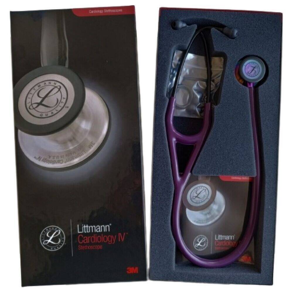 70-2011-7612-3_5 Fonendo Littmann® Cardiology IV Ciruela Arcoíris 6205 + Estuche