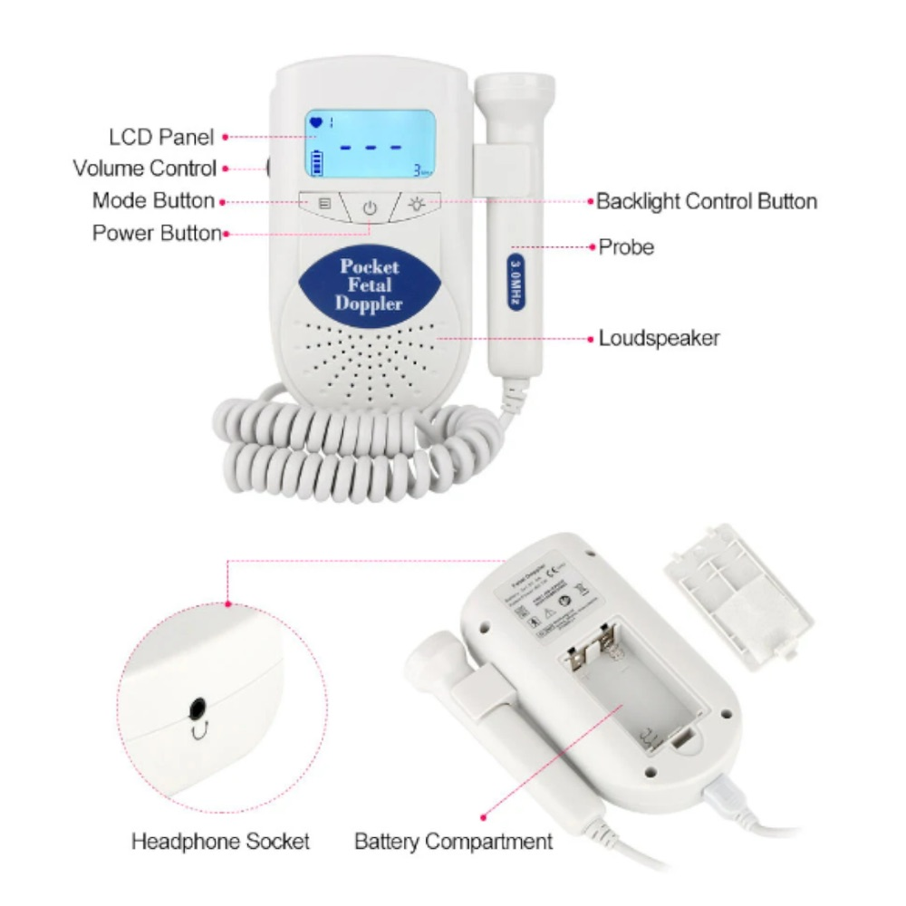 JPD100S6AZUL-PhotoRoom-3 Doppler Fetal Pocket JPD100S6 Azul - Jumper