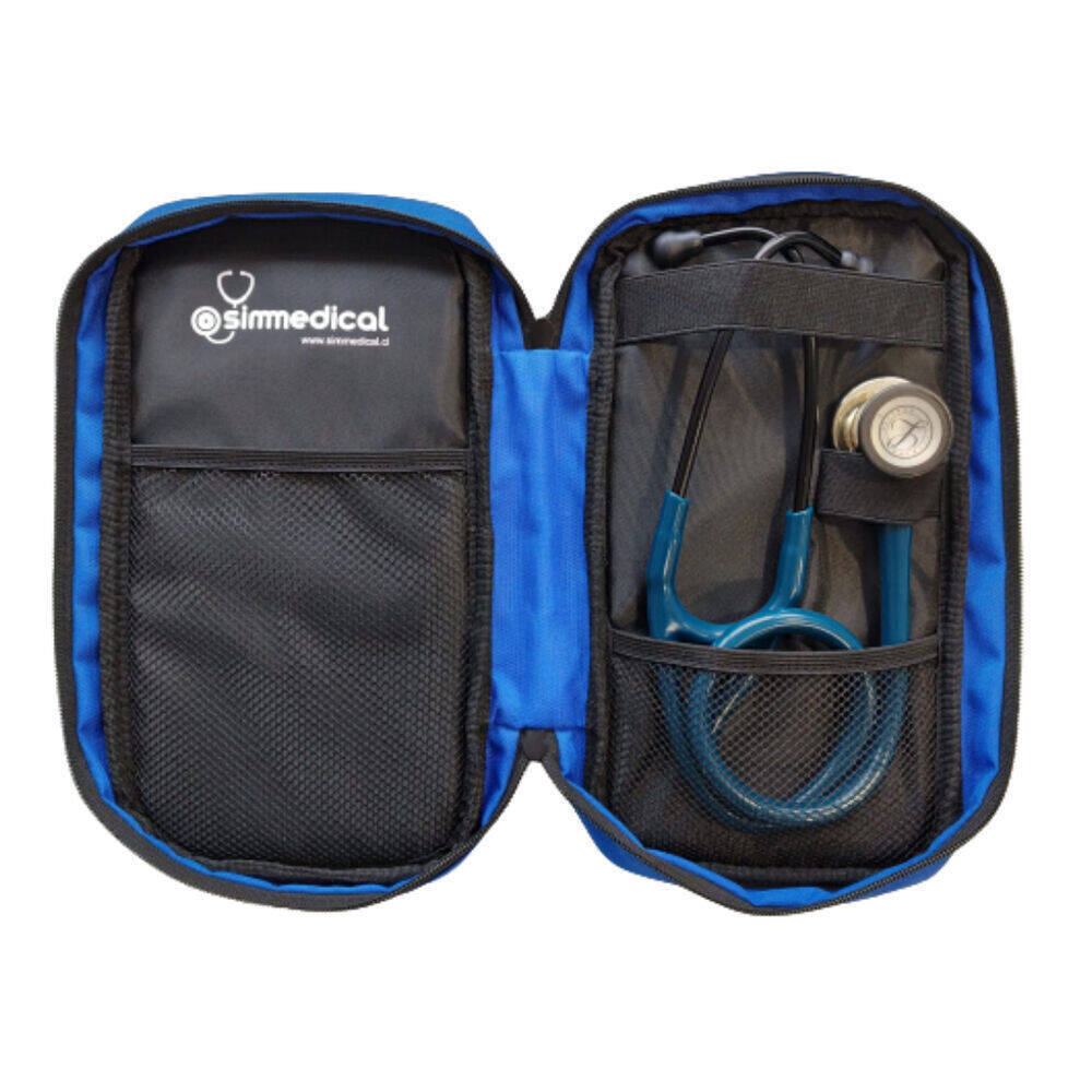 PEYF-CIVNEG6190_2 Fonendoscopio Littmann® Cardiology IV Azul Caribe Champaña 6190 + Estuche