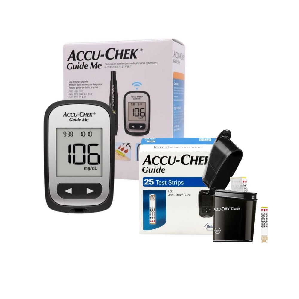 Pack Glucómetro Accu-Chek® Guide Me+ 25 Tiras Guide