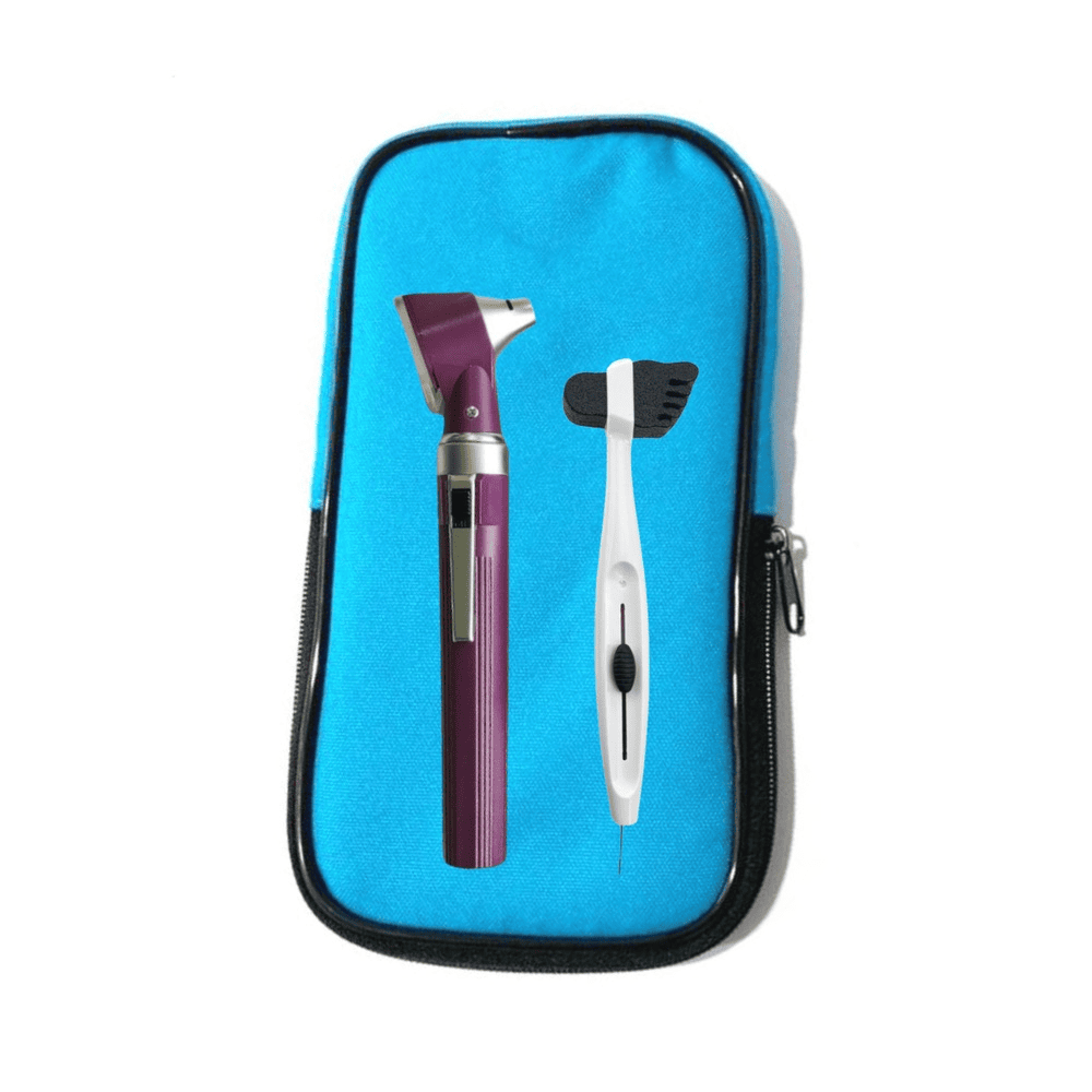 Pack: Otoscopio con iluminación Halógena Directa Guthmann + Estuche Multifuncional + Monofilamente con Martillo