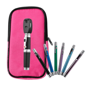 Pack-Otoscopio-con-iluminacion-Halogena-Directa-Guthmann-Estuche-Multifuncional-Linterna-Medica-27 Pack: Oftalmoscopio Guthmann + Estuche + Linterna Medica + Linternas Medicas de Aluminio