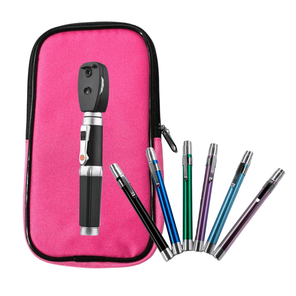 Pack: Oftalmoscopio Guthmann + Estuche + Linterna Medica + Linternas Medicas de Aluminio