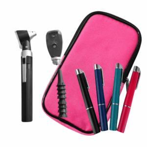 Pack-Otoscopio-con-iluminacion-Halogena-Directa-Guthmann-Estuche-Multifuncional-Linterna-Medica-34 Pack: Set Otoscopio – Oftalmoscopio Luz Halógena + Estuche + Linterna Medica
