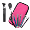 Pack: Set Otoscopio – Oftalmoscopio Luz Halógena + Estuche + Linternas Medicas de Aluminio