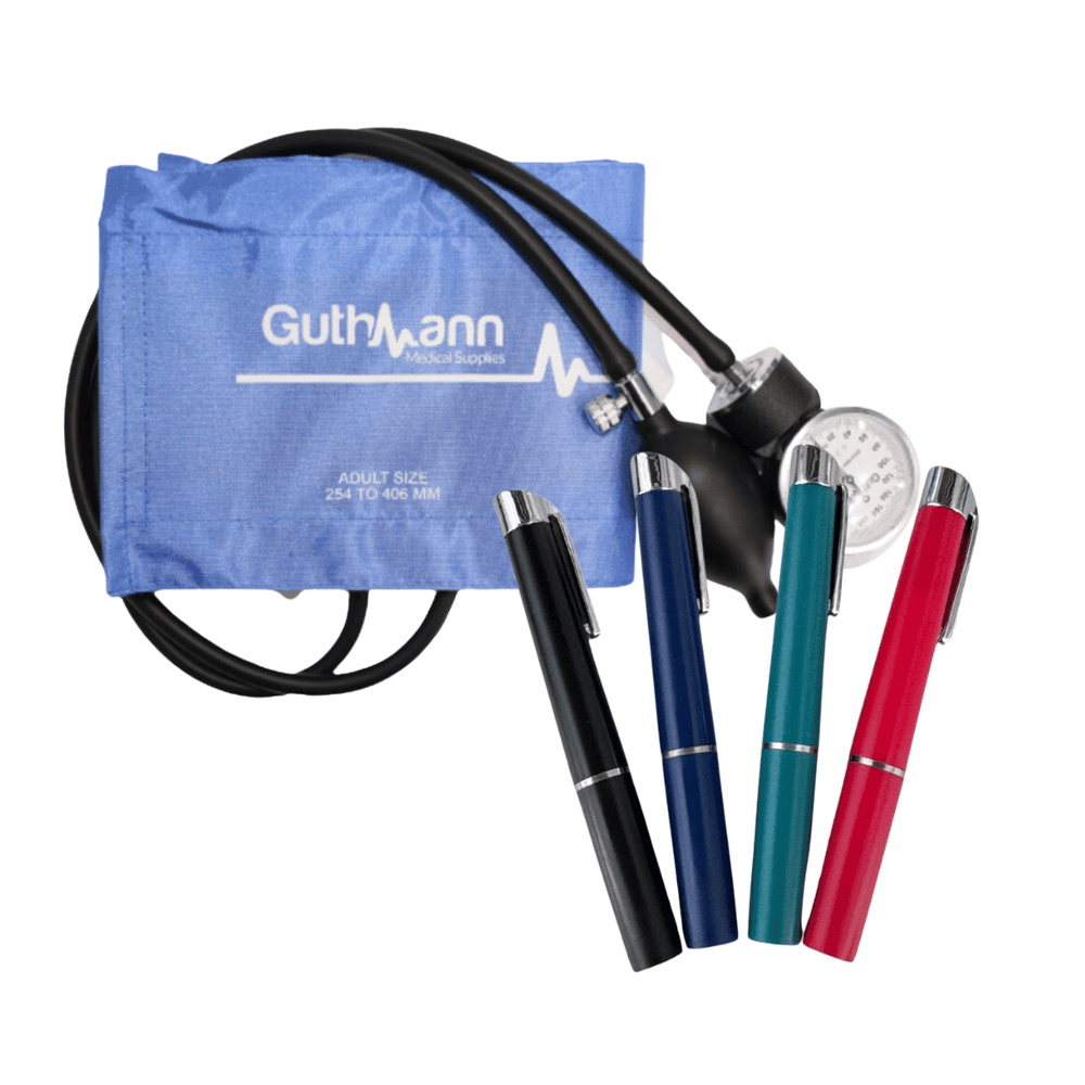 Pack: Toma Presión Aneroide Guthmann y Linterna Medica