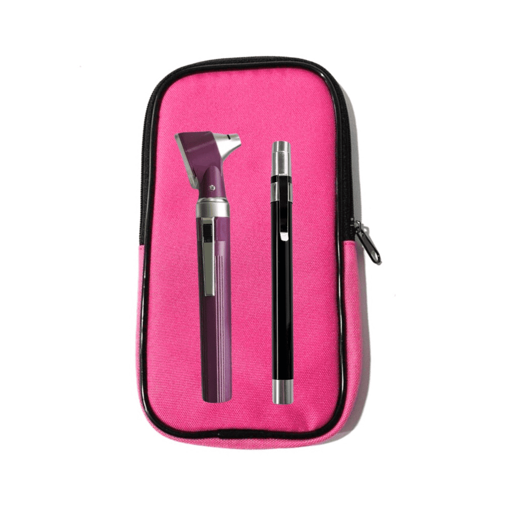 Pack-Otoscopio-con-iluminacion-Halogena-Directa-Guthmann-Estuche-Multifuncional-Linterna-Medica-5 Kit Esencial Clínico: Otoscopio + Estuche Multifuncional + Linternas Medicas de Aluminio