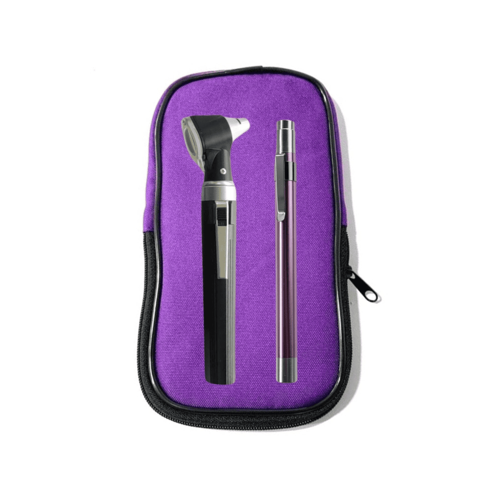 Pack-Otoscopio-con-iluminacion-Halogena-Directa-Guthmann-Estuche-Multifuncional-Linterna-Medica-7 Kit Esencial Clínico: Otoscopio + Estuche Multifuncional + Linternas Medicas de Aluminio