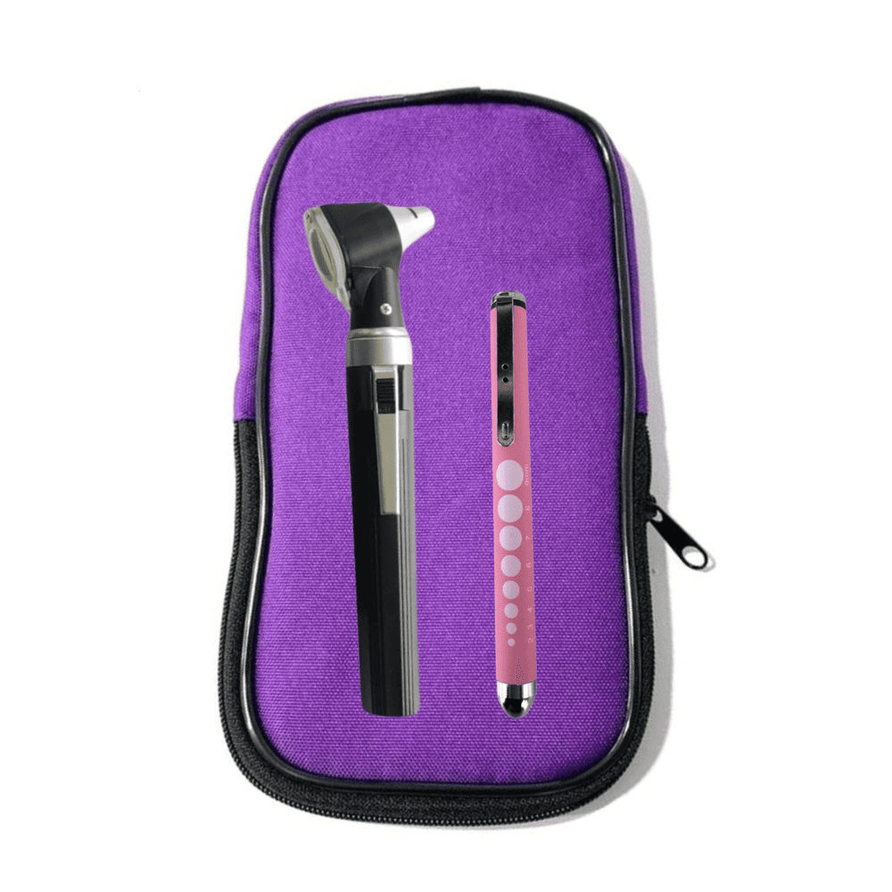 Pack: Otoscopio con iluminación Halógena Directa Guthmann + Estuche Multifuncional + Linterna Medica de Aluminio Graduada